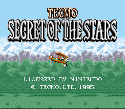 Secret of the Stars - Easy Type Title Screen